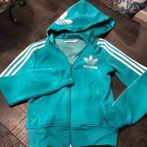 Adidas silk track hoodie